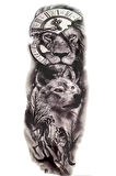 Caş Dekorasyon Geçici Kurt Ve Aslan Figürlü Dövme Tattoo