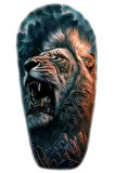 Caş Dekorasyon Aslan Figürlü Geçici Dövme Tattoo