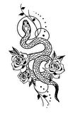 Caş Dekorasyon Yılan Figürlü Geçici Dövme Tattoo