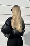 Caş Dekorasyon Isıya Dayanıklı Yarımay Çıt Çıt Saç - 16# - Bal Köpüğü - Düz - 60 Cm - 110 Gr