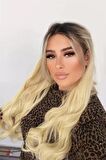 Yarımay Çıt Çıt Saç - 613# - Plaj Sarısı - Dalgalı + 2 Adet Yan Çıt Çıt saç