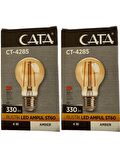 Cata CT-4285 4W 2700K (Amber) E27 Duylu Rustik Led Ampul (2 Adet)