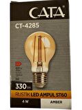 Cata CT-4285 4W 2700K (Amber) E27 Duylu Rustik Led Ampul (2 Adet)