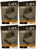 Cata CT-2551 2 Amper 220V Fişli Adaptör (4 Adet)