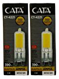 Cata CT-4221 5W 6400K (Beyaz) G9 Duylu Kapsül Led Ampul (2 Adet)