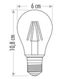 (4 Adet) Cata CT-4218 8W (60W) 3000K (Sarı Işık) Dim Edilebilir E27 Duylu (Kalın Duy) Led Filament Ampul