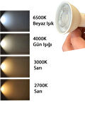 (4 Adet) Cata 8W (50W) 6500K (Beyaz Işık) GU10 Duylu Led Spot Ampul