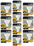 (10 Adet) Cata 9W (50W) Sarı Işık (3000K) Dim Edilebilir GU10 Duylu Led Spot Ampul