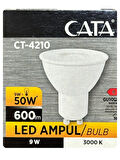 (10 Adet) Cata 9W (50W) Sarı Işık (3000K) Dim Edilebilir GU10 Duylu Led Spot Ampul