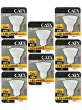 (8 Adet) Cata 9W (50W) Beyaz Işık (6500K) Dim Edilebilir GU10 Duylu Led Spot Ampul