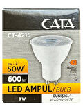(8 Adet) Cata 8W (50W) 3000K (Sarı Işık) GU10 Duylu Led Spot Ampul