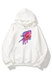 Unisex Too Many Blessings To Be Ungrateful Baskılı Oversize Kapüşonlu Beyaz Sweatshirt