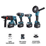 CHELİKBEİ DÖRTLÜ SET MK800(13mm Ç.Mandren+S.Sıkma+Ş.Spral+Ş.Hilti) 