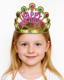 Kutlama Eşyası Parti Detayı Temalı Eğlence Altın Renk Happy Birthday Yazılı Doğum Günü Tacı 60 cm