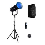 Gdx Exc-180RGB-II Rgb Led Video Işığı Full Set (Gridli 60x90 Octa Softbox + 260 cm Kalın Işık Ayağı)