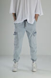 Premium Kalite Buz Mavi Jogger Pantolon