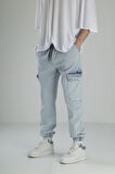Premium Kalite Buz Mavi Jogger Pantolon