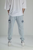 Premium Kalite Buz Mavi Jogger Pantolon