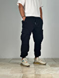 Premium Kalite Büyük Cepli Siyah Jogger Pantolon