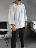 Fakir Kol Beyaz Bohem T-Shirt
