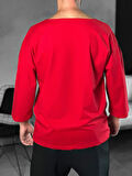 Fakir Kol Kırmızı Bohem T-Shirt