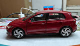 Oyuncak Metal Model Araba 1/36 Çek Bırak VW Golf 8 GTI Kırmızı