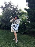Curvy and Dotty - Siyah - Plaj Çantası