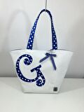 Curvy and Dotty - Saks Mavi - Plaj Çantası