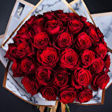 Marble 50 Kırmızı Gül Buketi