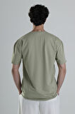 Yeşil Halat Detaylı Tasarım T-Shirt