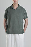 Yeşil V Yaka T-Shirt