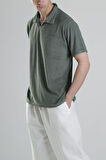 Yeşil V Yaka T-Shirt