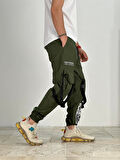 Premium Kalite Yazlık Yeşil Paraşüt Kumaş Jogger