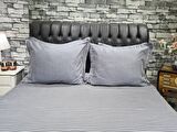Zebra Çift Kişilik 6 Parça Nevresim Takımı Gri