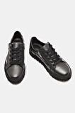 Briar Kadın Siyah Gerçek Deri Sneaker