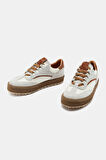 Rayn Kadın Bej Taba Gerçek Deri Sneaker