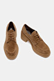 Vintage Kadın Camel Gerçek Deri Loafer