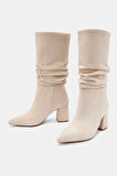Luna Kadın Bej Topuklu Çizme