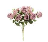 Yapay Gül Lilyum Ortanca Demeti 49 cm Lila