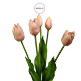 Yapay Islak Dokulu Lale Pembe 43 cm