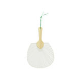 Beyaz Yelpaze Düz Kenarlı 19 cm