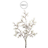 Yılbaşı Süsü Karlı Berry Dalı Beyaz 35 cm