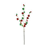 Yılbaşı Süsü Parlak Toplu Dal Kırmızı Yeşil 70 cm
