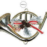 Yılbaşı Süsü Kozalaklı Korno 25 cm