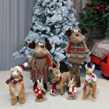 Yılbaşı Süsü Tulumlu Sincap Kırmızı 30 cm