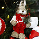 Yılbaşı Süsü Tulumlu Sincap Kırmızı 30 cm