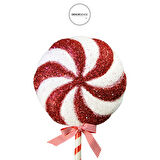 Yılbaşı Süsü Lolipop Kırmızı Beyaz 70 cm