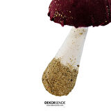 Yılbaşı Süsü Kadife Mantar Bordo 14 cm