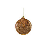 Yılbaşı Süsü Pullu Yuvarlak Süs Bronz 10 cm