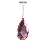 Yılbaşı Süsü Damla Taş Süs Pembe 13 cm